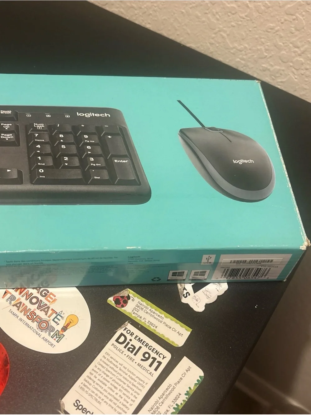 Logitech Black Full-Size Wired Keyboard with Numeric Keypad